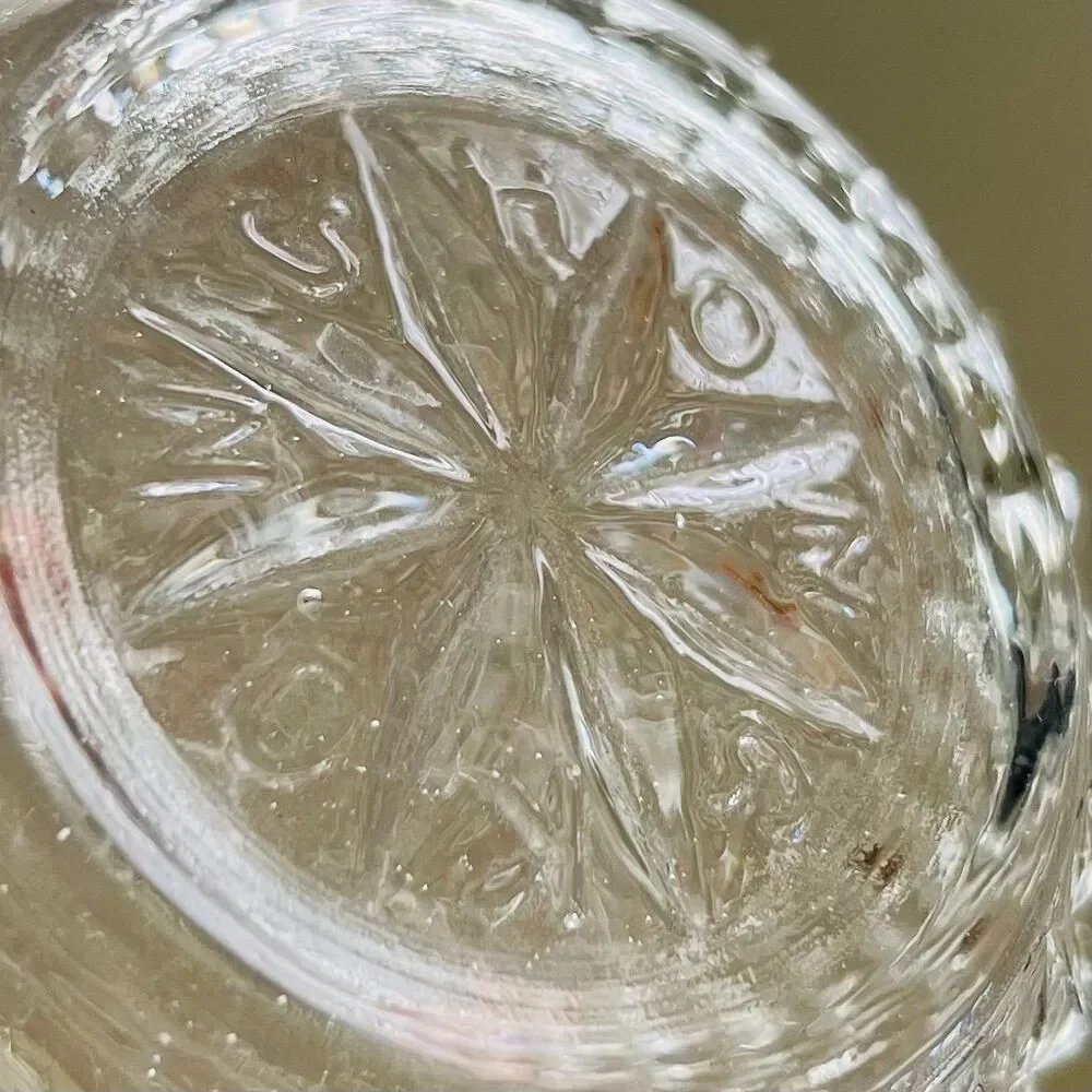 Vintage Diamond Point Glass Sugar Shaker With Metal Screw-On Lid